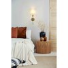 Z-Lite Emily 1 Light Wall Sconce, Rubbed Brass & Off White 3033-1S-RB